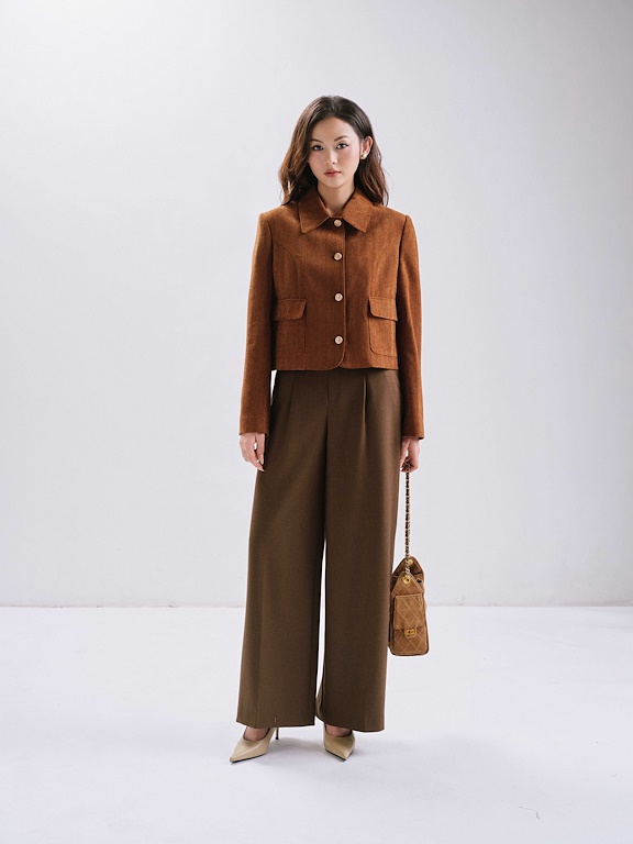 Quần ống suông cạp rời to bản